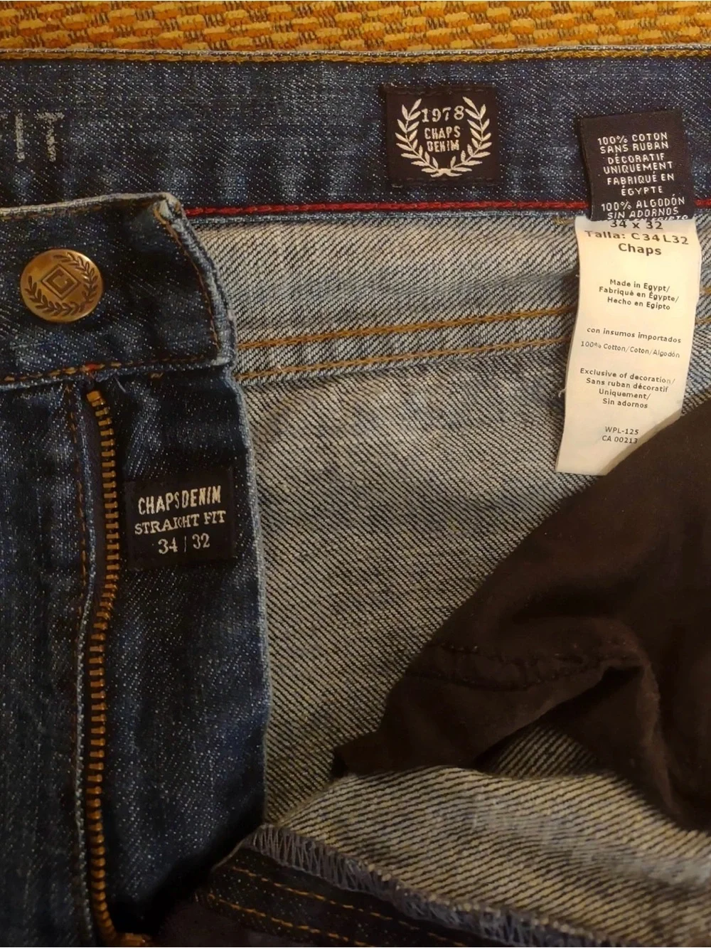 CHAPS DENIM STRAIGHT FIT 34X32 MSRP $79 EUC Men’s Chaps jeans